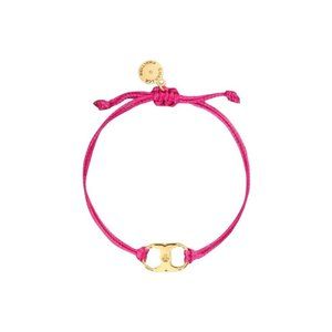 Tory Burch Bright Pink Silk Embrace Ambition Bracelet